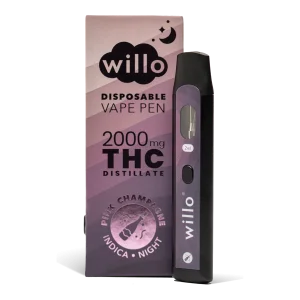 2000mg THC Disposable Vape Pen PINK CHAMPAGNE by Willo