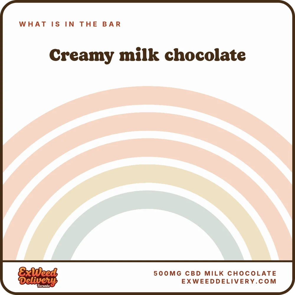 500mg CBD Milk Chocolate whats in the bar