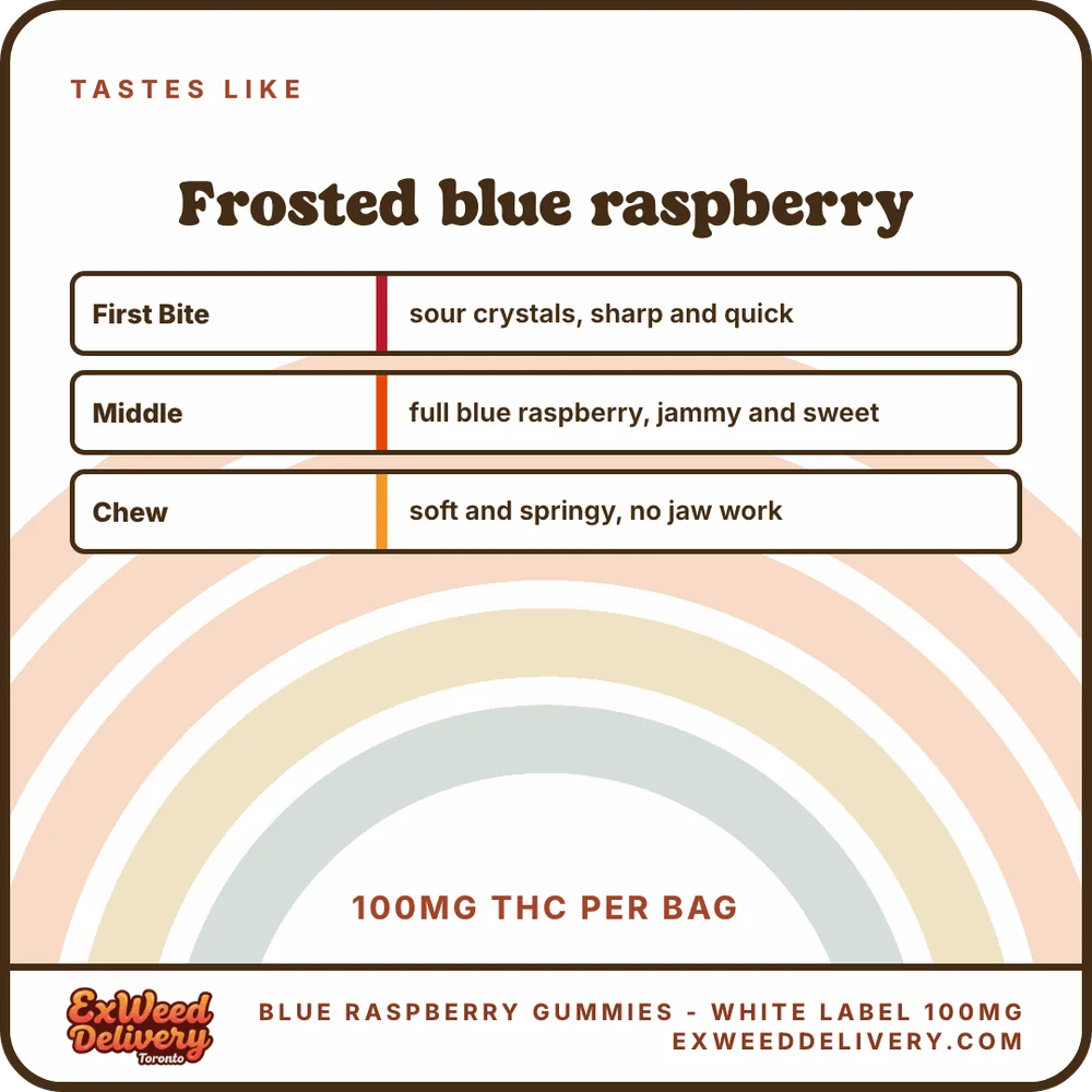 Blue Raspberry Gummies - White Label 100mg flavour