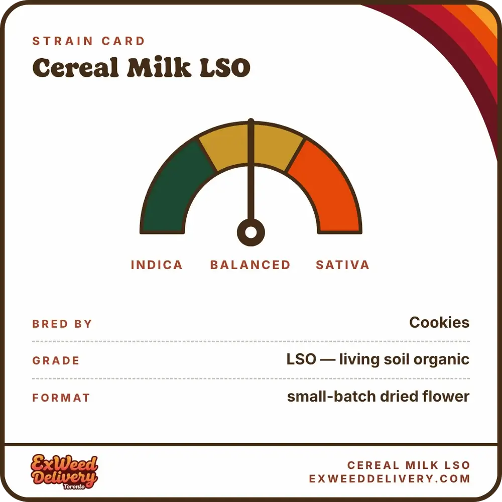 Cereal Milk LSO specs