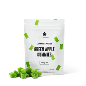 Green Apple Gummies White Label 100mg by BuudaBomb