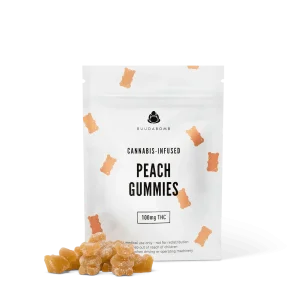 Peach Gummies White Label 100mg by BuudaBomb